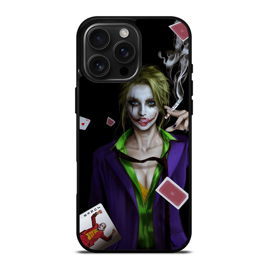 Joker Girl Smoking iPhone 16 Pro Max Case