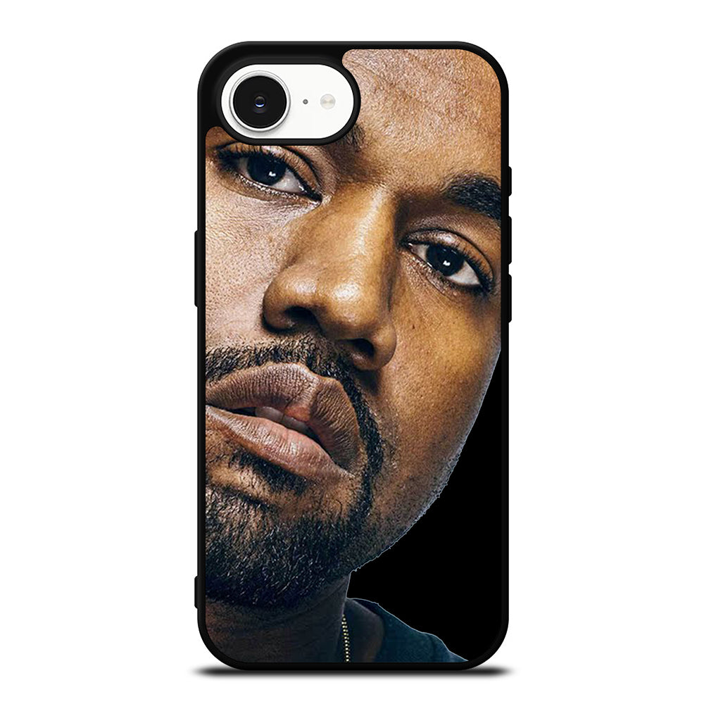 KANYE WEST FACE iPhone 16e case black TPU silicone rubber protective cover by Casedear