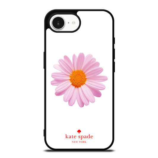 KATE SPADE NEW YORK FLOWER iPhone 16e case black TPU silicone rubber protective cover by Casedear
