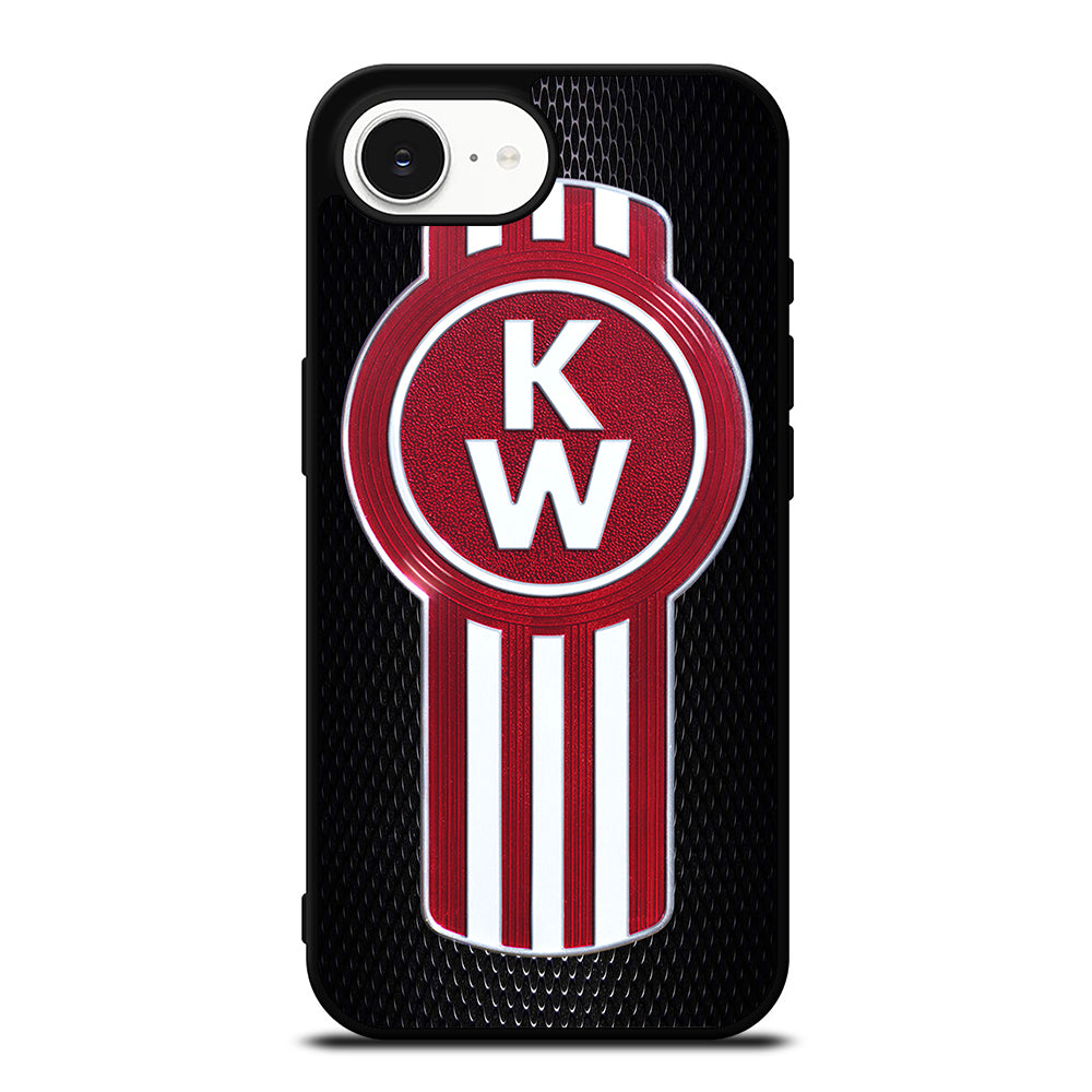 KENWORTH LOGO iPhone 16e case black TPU silicone rubber protective cover by Casedear