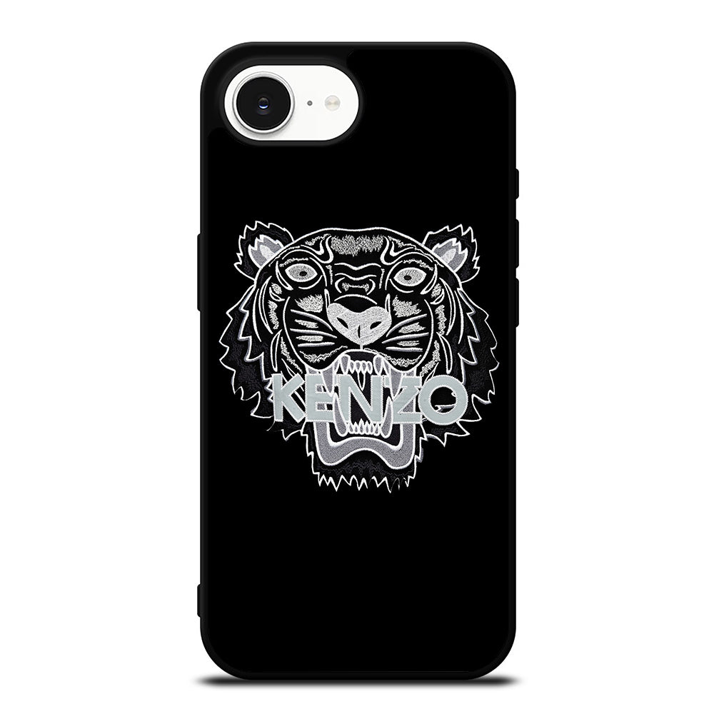 KENZO PARIS ART iPhone 16e case black TPU silicone rubber protective cover by Casedear
