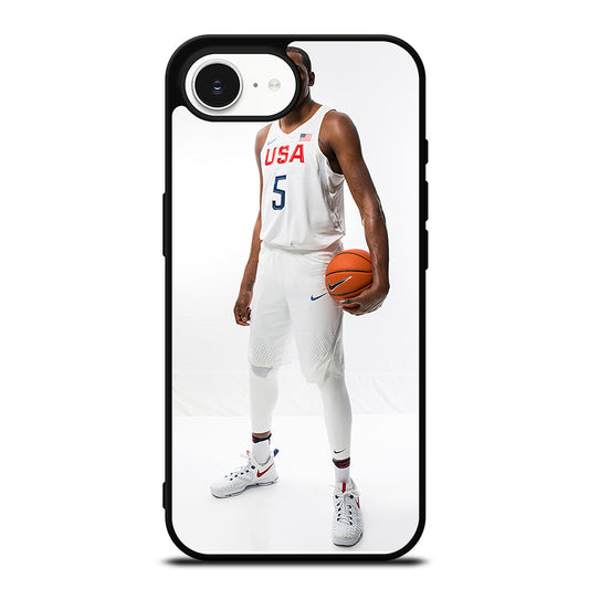 KEVIN DURANT POSE iPhone 16e case black TPU silicone rubber protective cover by Casedear