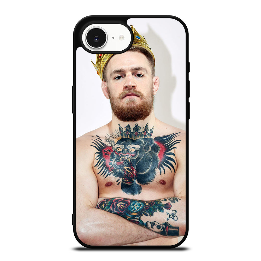 KING CONOR MCGREGOR iPhone 16e case black TPU silicone rubber protective cover by Casedear