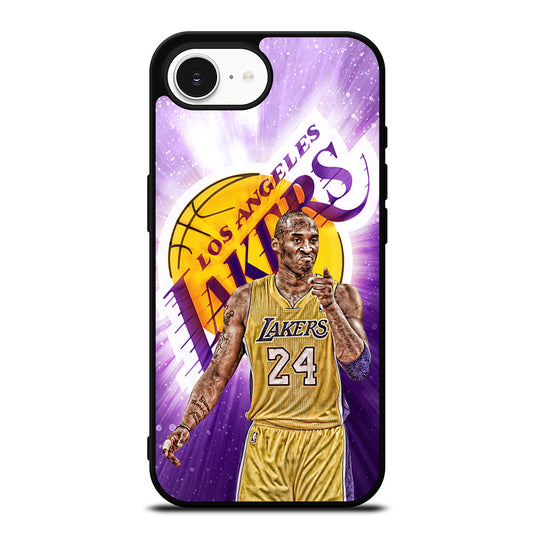 KOBE BRYANT iPhone 16e case black TPU silicone rubber protective cover by Casedear