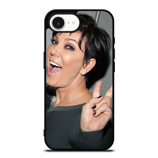 KRIS JENNER PISS CODE iPhone 16e case black TPU silicone rubber protective cover by Casedear