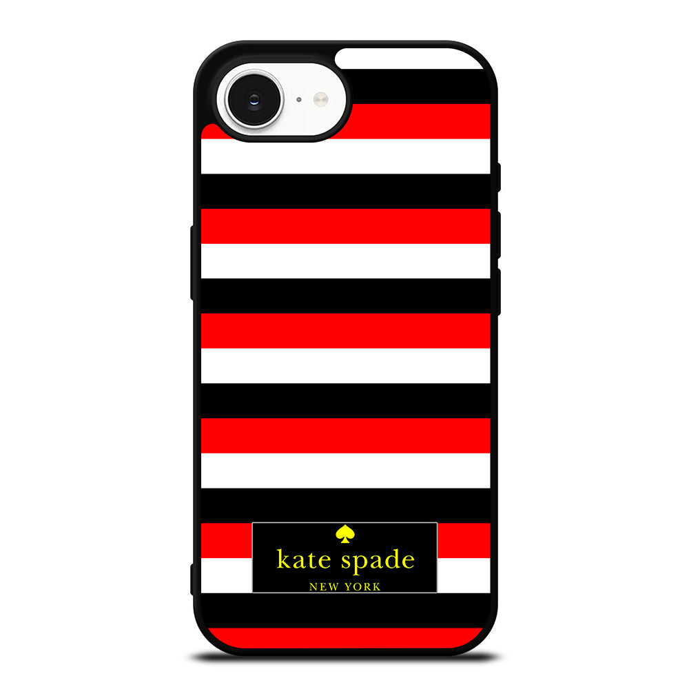 Kate Spade New York Icon iPhone 16e case black TPU silicone rubber protective cover by Casedear