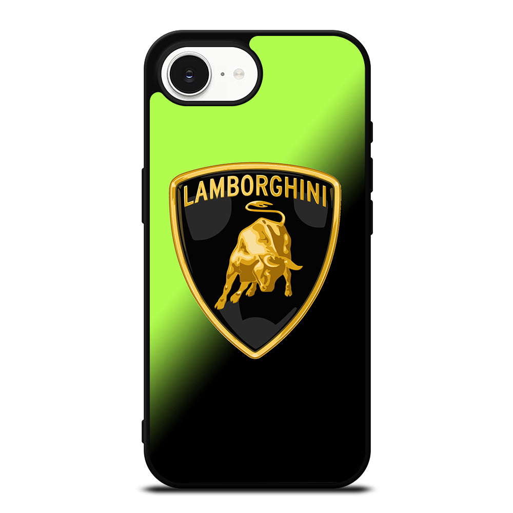 LAMBORGHINI iPhone 16e case black TPU silicone rubber protective cover by Casedear
