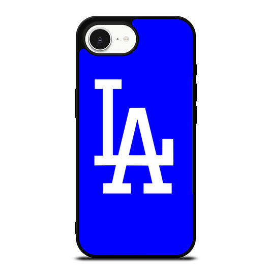 LA DODGERS LOGO iPhone 16e case black TPU silicone rubber protective cover by Casedear