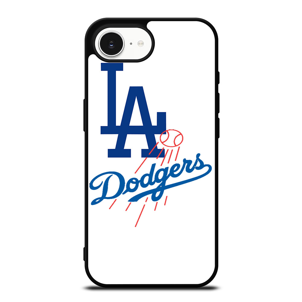 LA DODGERS iPhone 16e case black TPU silicone rubber protective cover by Casedear