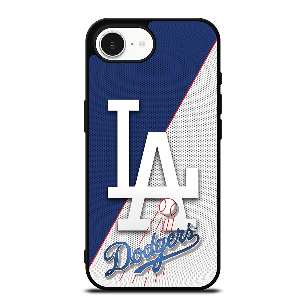 LA Dodgers Art Gift iPhone 16e case black TPU silicone rubber protective cover by Casedear