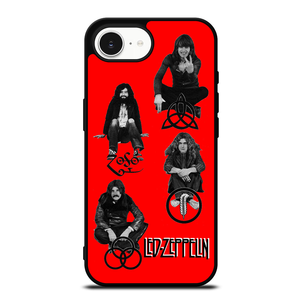 LED ZEPPELIN LEGEND iPhone 16e case black TPU silicone rubber protective cover by Casedear