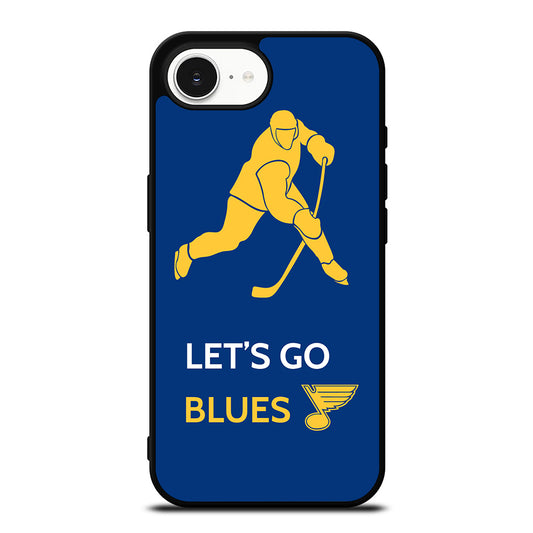 LET'S GO ST LOUIS BLUES iPhone 16e case black TPU silicone rubber protective cover by Casedear