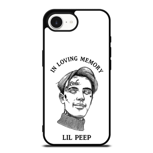 LIL PEEP IN WHITE MEMORY iPhone 16e case black TPU silicone rubber protective cover by Casedear