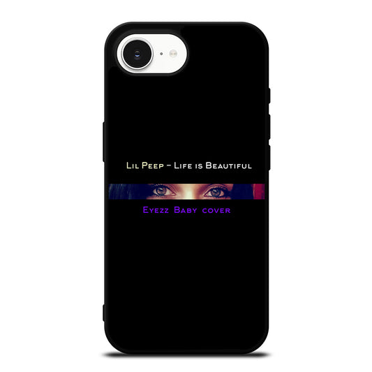 LIL PEEP LIFE IS BEAUTIFUL iPhone 16e case black TPU silicone rubber protective cover by Casedear