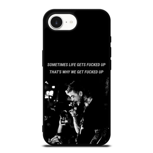 LIL PEEP QUOTE iPhone 16e case black TPU silicone rubber protective cover by Casedear