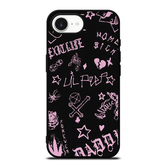 LIL PEEP TATTOO CONCEPT iPhone 16e case black TPU silicone rubber protective cover by Casedear