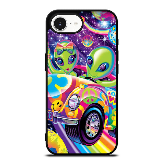 LISA FRANK ASTROBLAST iPhone 16e case black TPU silicone rubber protective cover by Casedear