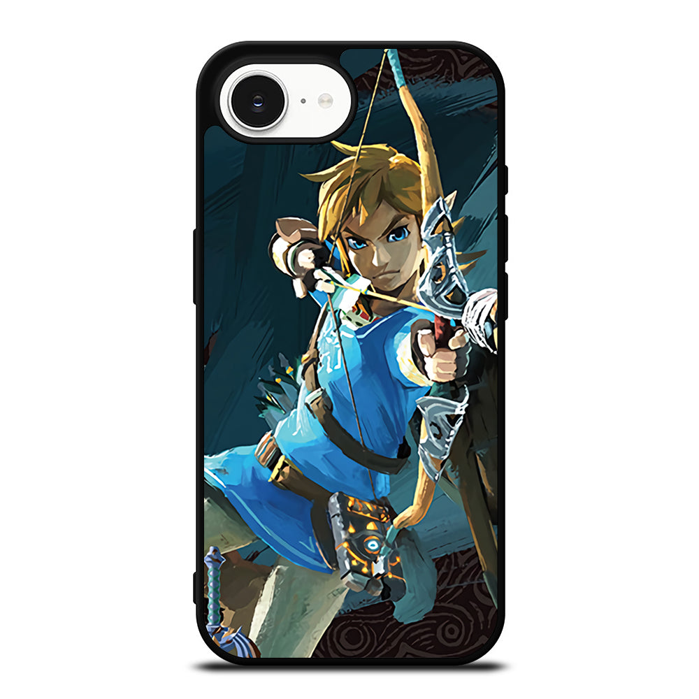 Legend Of Zelda Breath of The Wild iPhone 16e case black TPU silicone rubber protective cover by Casedear