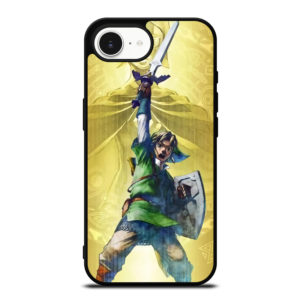 Legend Of Zelda Skyward Sword iPhone 16e case black TPU silicone rubber protective cover by Casedear