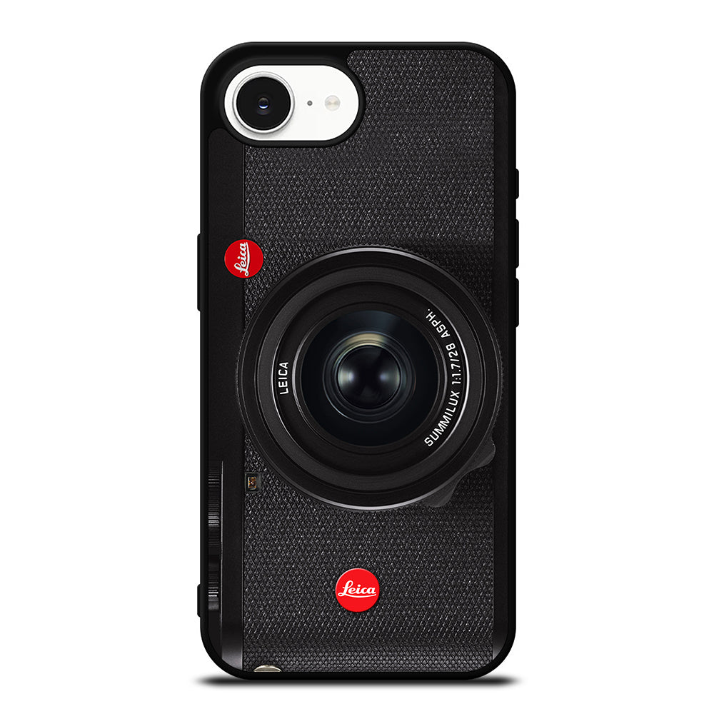 Leica Advanced Lens Camera Image iPhone 16e case black TPU silicone rubber protective cover by Casedear