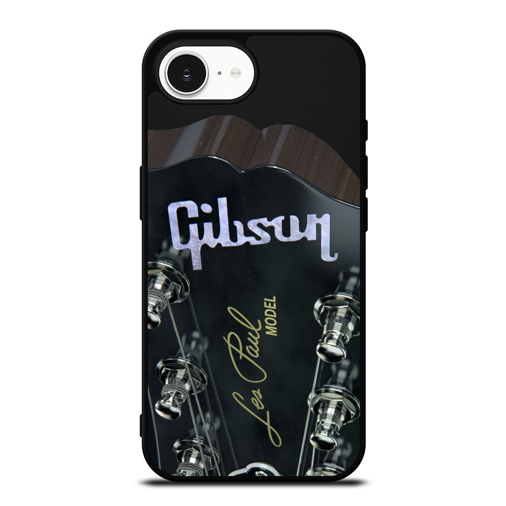 Les Paul Gibson Guitar iPhone 16e case black TPU silicone rubber protective cover by Casedear