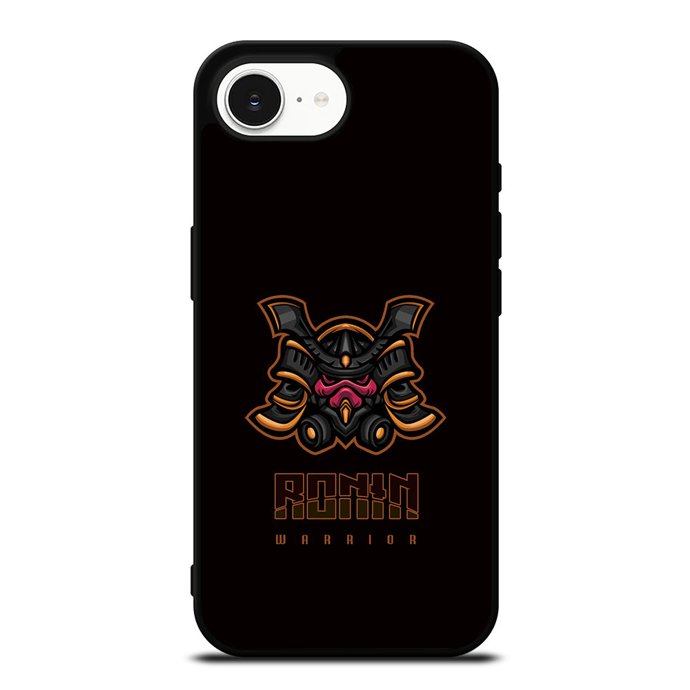 Logo Of Ronin iPhone 16e case black TPU silicone rubber protective cover by Casedear
