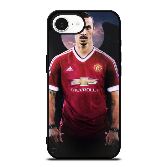 MANCHESTER UNITED IBRAHIMOVIC DEVIL iPhone 16e case black TPU silicone rubber protective cover by Casedear