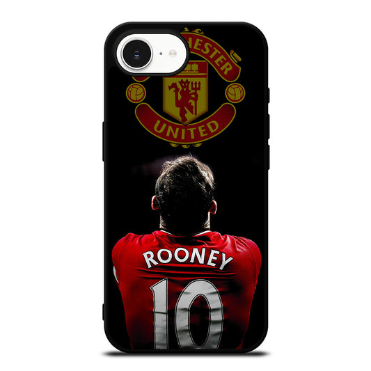 MANCHESTER UNITED WAYNE ROONEY iPhone 16e case black TPU silicone rubber protective cover by Casedear