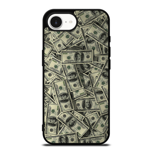MANY DOLLAR MONEY iPhone 16e case black TPU silicone rubber protective cover by Casedear