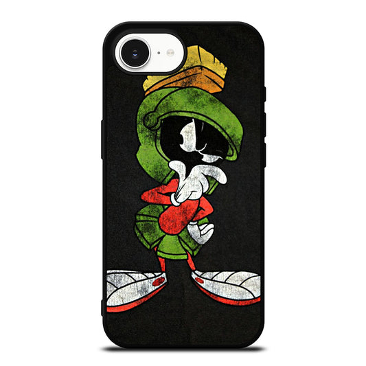 MARVIN THE MARTIAN LOONEY iPhone 16e case black TPU silicone rubber protective cover by Casedear