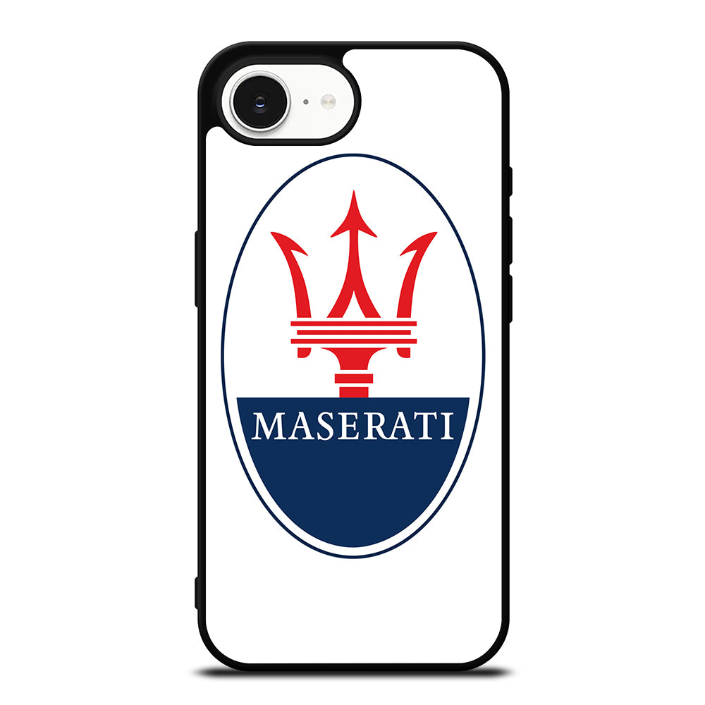 MASERATI EMBLEM iPhone 16e case black TPU silicone rubber protective cover by Casedear