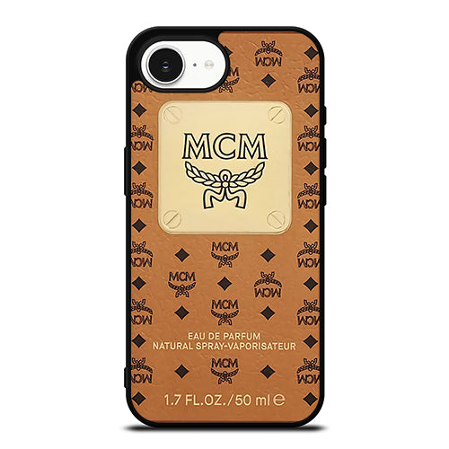 MCM Worldwide Parfum Wallpaper iPhone 16e case black TPU silicone rubber protective cover by Casedear