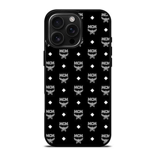 MCM Worldwide Black Wallpaper iPhone 16 Pro Max Case