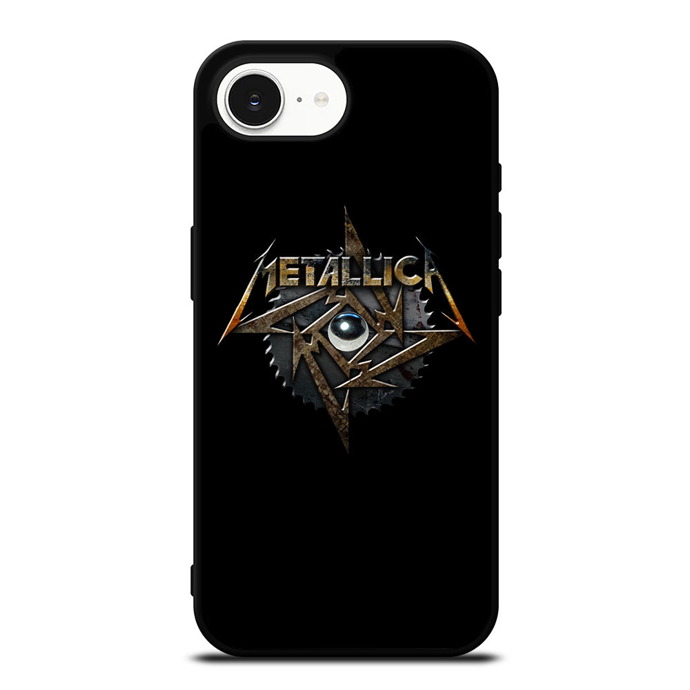METALLICA ART iPhone 16e case black TPU silicone rubber protective cover by Casedear