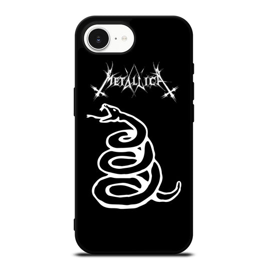 METALLICA BLACK SNAKE iPhone 16e case black TPU silicone rubber protective cover by Casedear