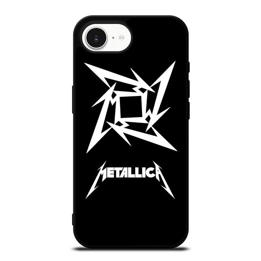 METALLICA LOGO iPhone 16e case black TPU silicone rubber protective cover by Casedear