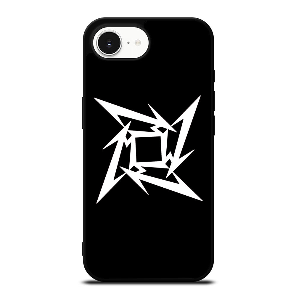 METALLICA SIMPLE LOGO iPhone 16e case black TPU silicone rubber protective cover by Casedear