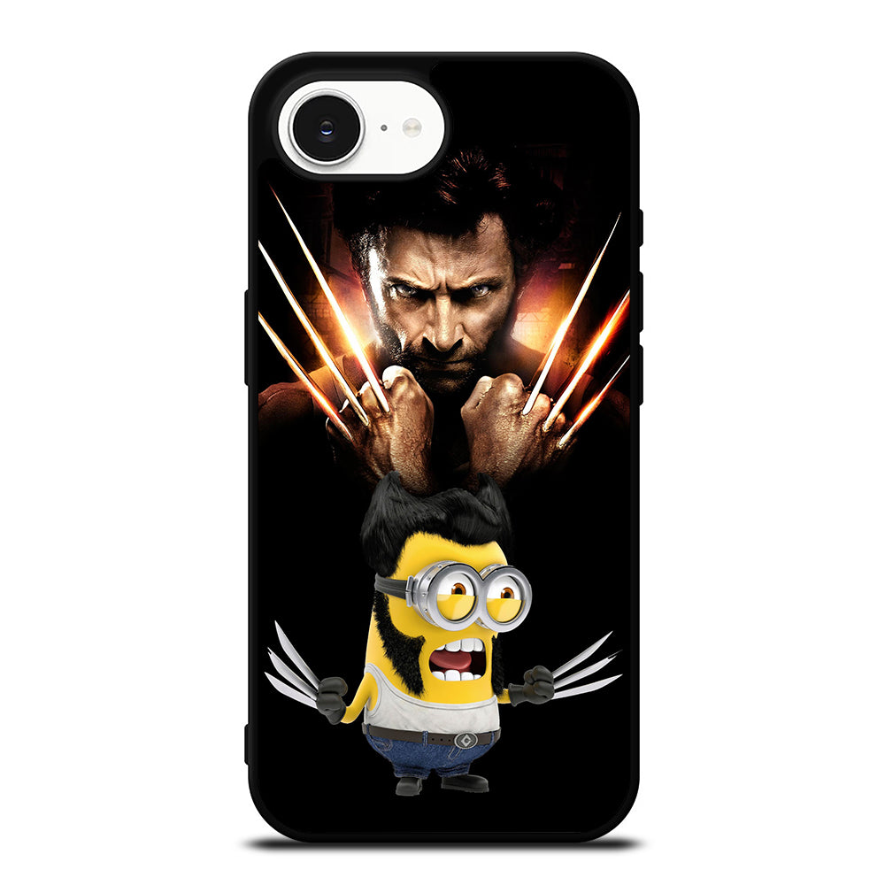 MINION LOGAN WOLVERIN iPhone 16e case black TPU silicone rubber protective cover by Casedear