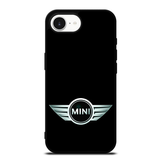 MINI COOPER LOGO BLACK iPhone 16e case black TPU silicone rubber protective cover by Casedear