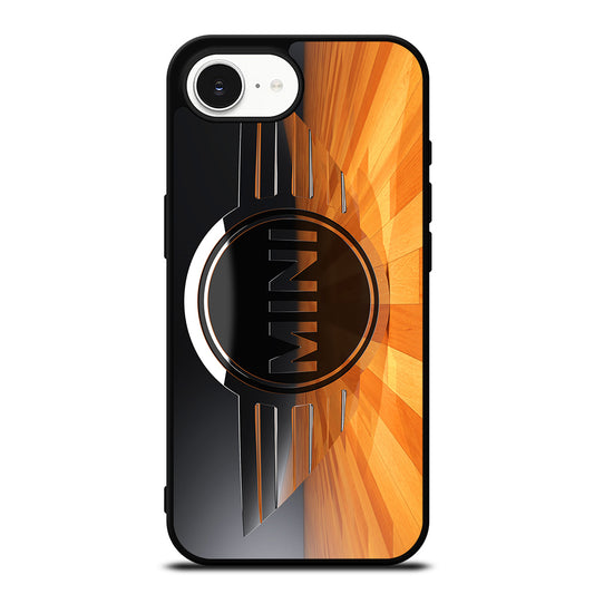 MINI COOPER LOGO CLASSIC iPhone 16e case black TPU silicone rubber protective cover by Casedear