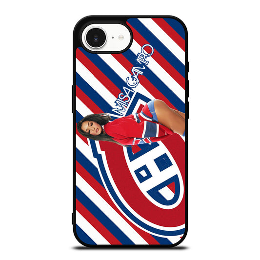 MISA CAMPO MONTREAL CANADIENS iPhone 16e case black TPU silicone rubber protective cover by Casedear