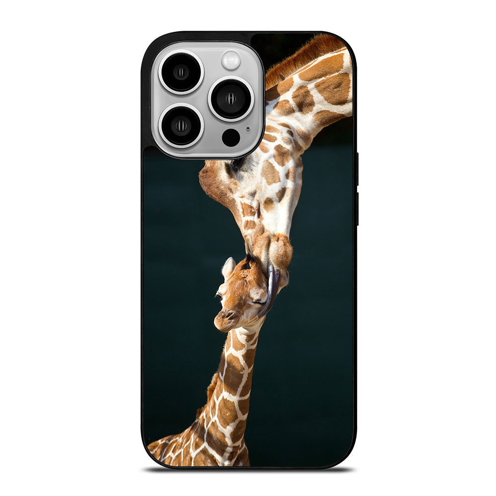 MOM TOUCHES BABY GIRAFFE iPhone 14 Pro Case