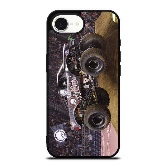 MONSTER TRUCK FLYING iPhone 16e case black TPU silicone rubber protective cover by Casedear
