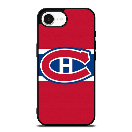 MONTREAL CANADIENS FLAG iPhone 16e case black TPU silicone rubber protective cover by Casedear