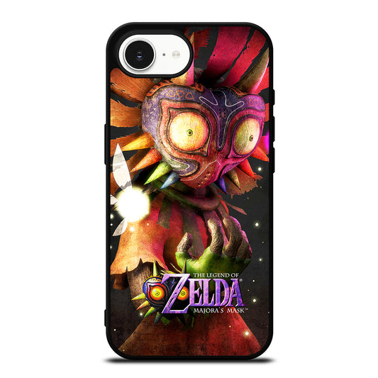 Majora's Zelda iPhone 16e case black TPU silicone rubber protective cover by Casedear