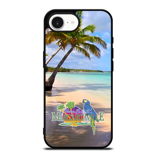 Margaritaville View iPhone 16e case black TPU silicone rubber protective cover by Casedear