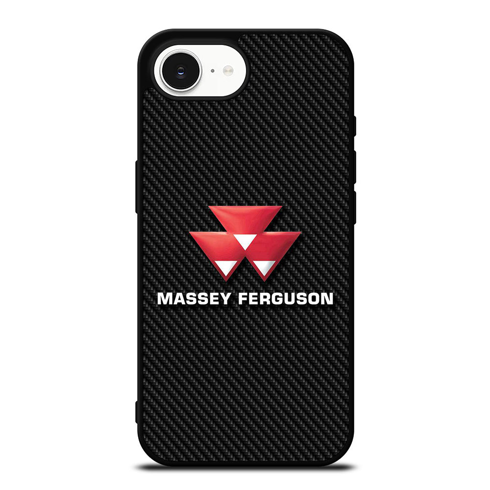 Massey Ferguson Carbon iPhone 16e case black TPU silicone rubber protective cover by Casedear