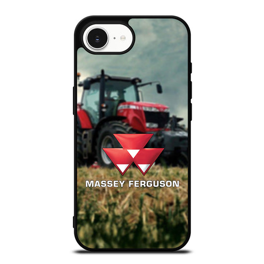 Massey Ferguson Logo iPhone 16e case black TPU silicone rubber protective cover by Casedear