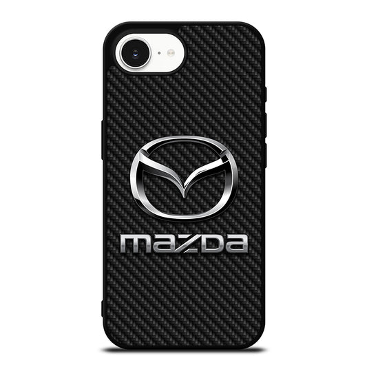 Mazda Emblem Art iPhone 16e case black TPU silicone rubber protective cover by Casedear
