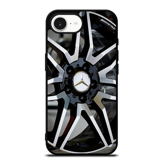 Mercedes AMG 2 Velg Racing iPhone 16e case black TPU silicone rubber protective cover by Casedear